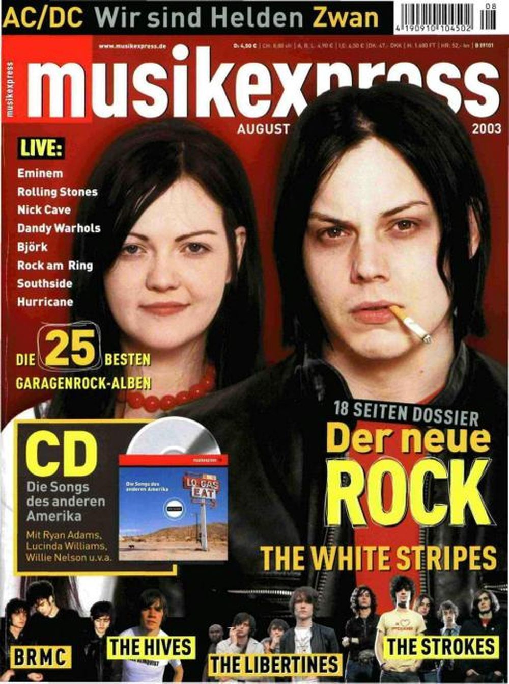 Musikexpress Rivista Germania 2003-08 – White Stripes BRMC Hives Libertines – Edizione originale
