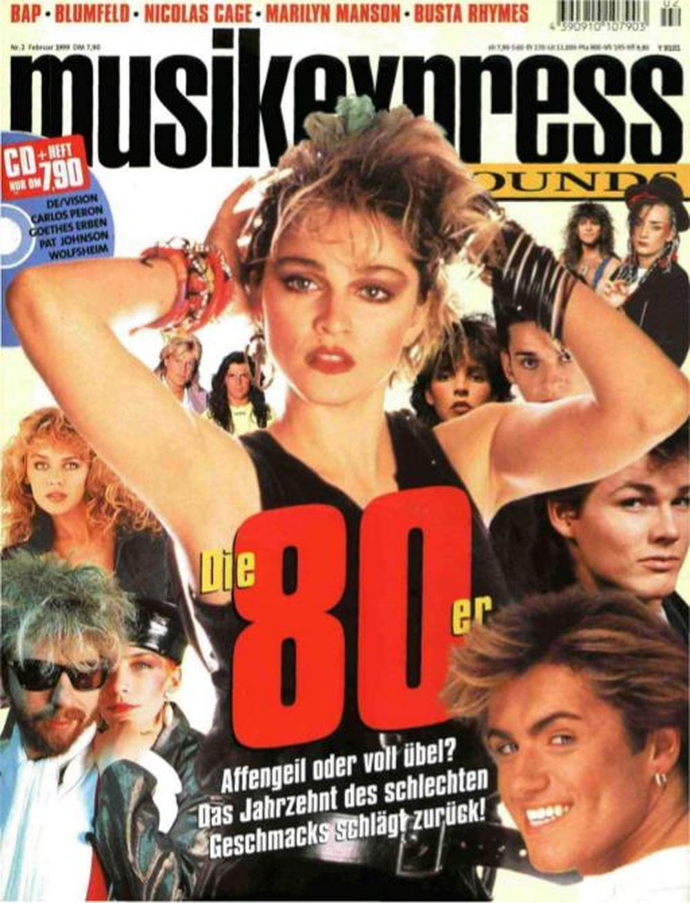 Musikexpress Revista Alemania 1999-02 Madonna George Michael Morten Harket Edición original