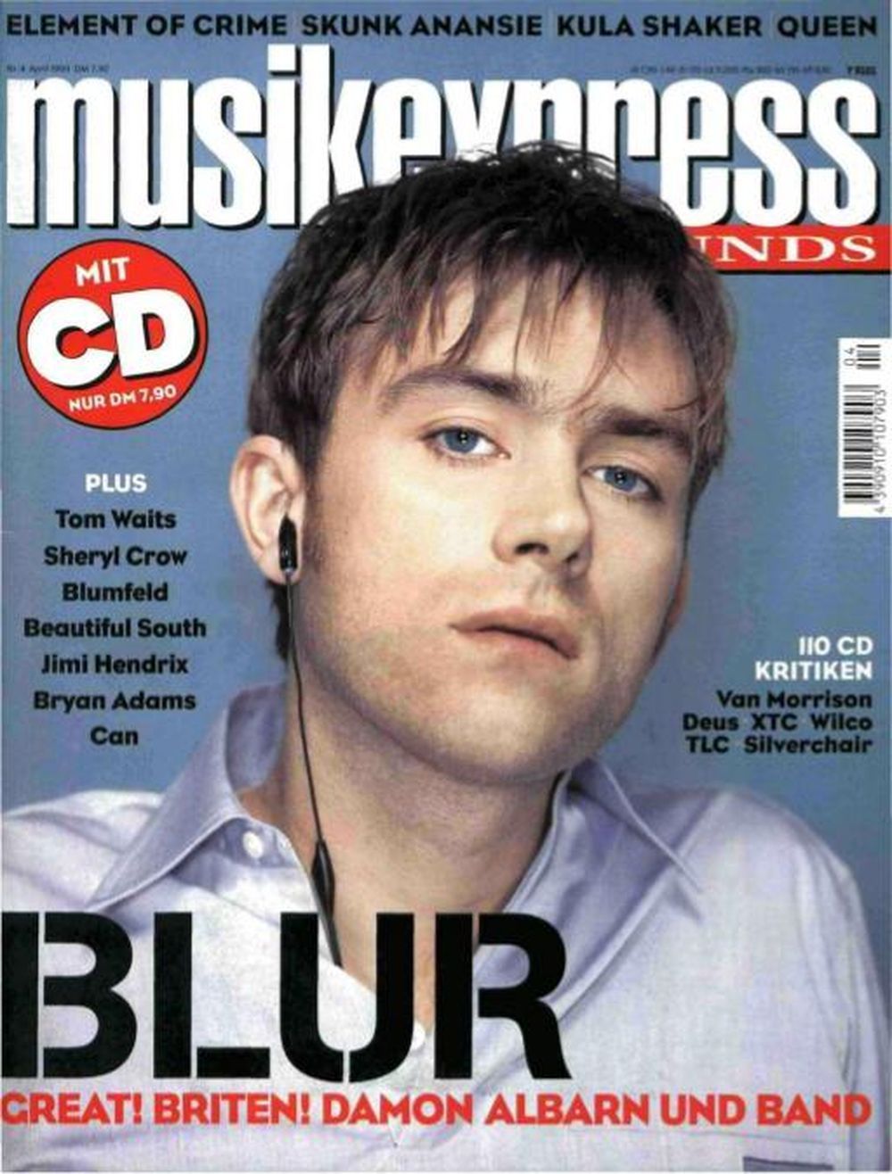 Musikexpress Magazin Deutschland 1999-04 Blur Tom Waits Sheryl Crow
