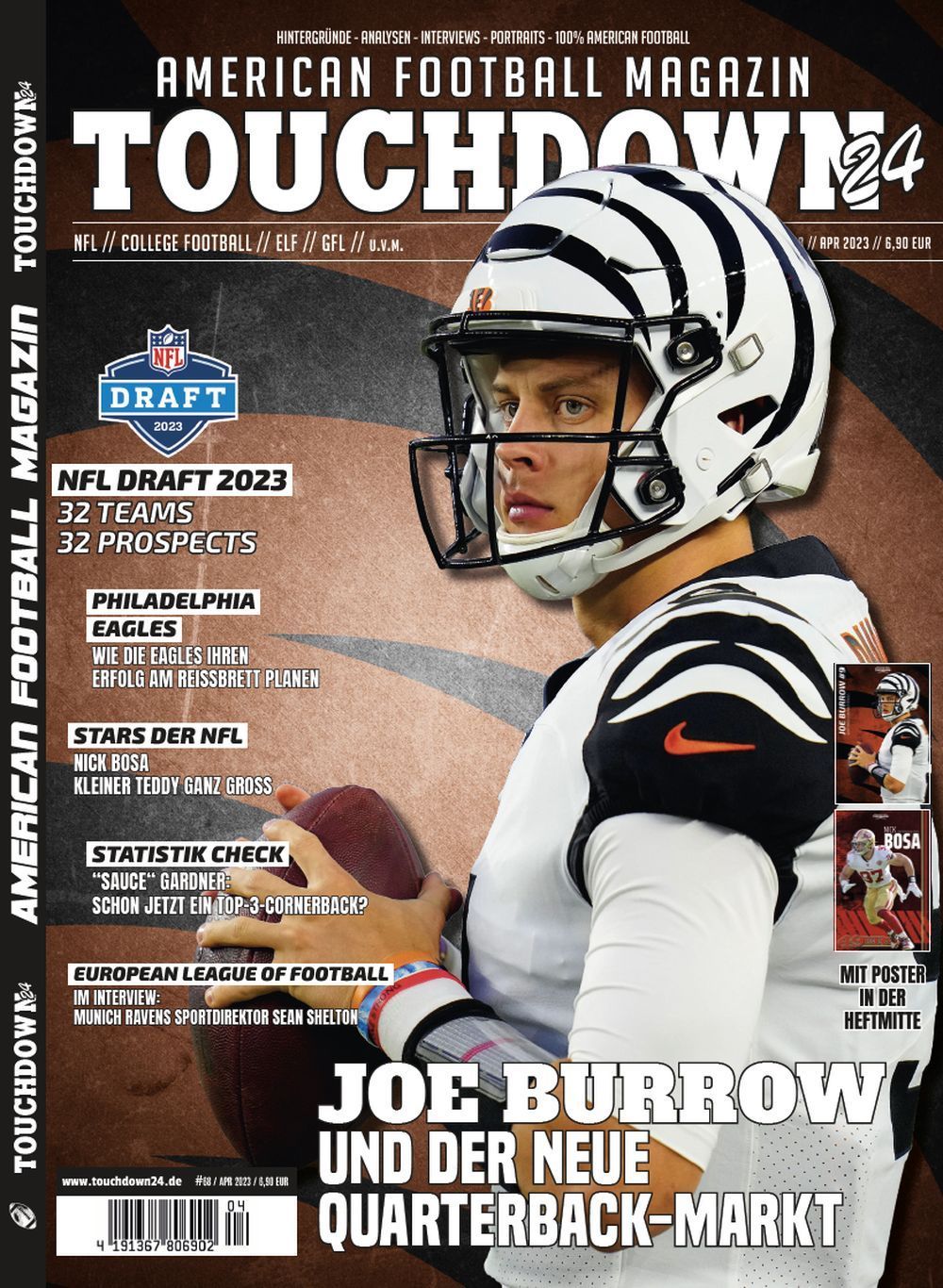 Touchdown Magazin Deutschland 2023 #68 Joe Barrow Nick Bosa