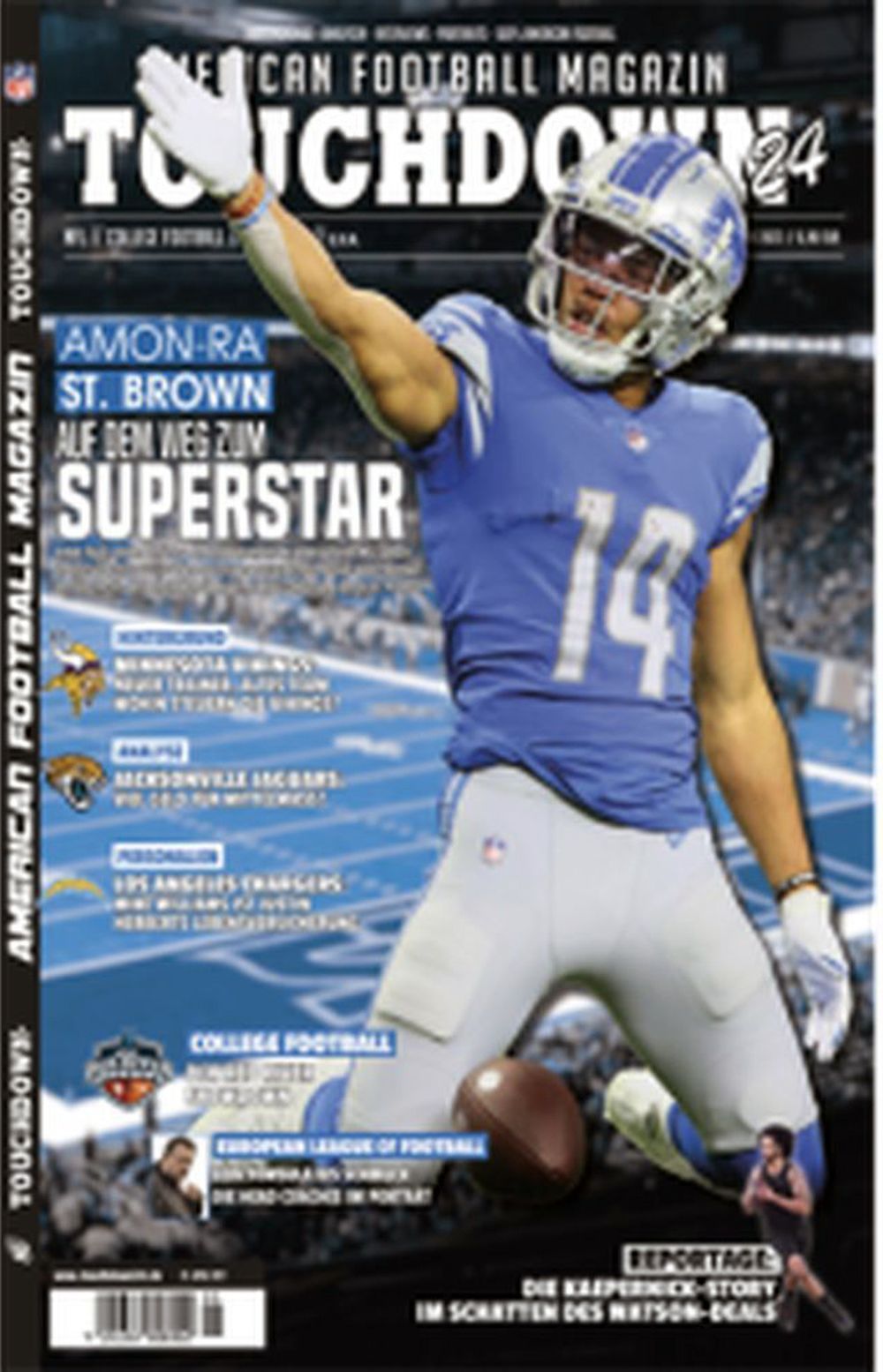 Touchdown Revista Alemania 2022 #57 Amon-Ra St. Brown Edición original