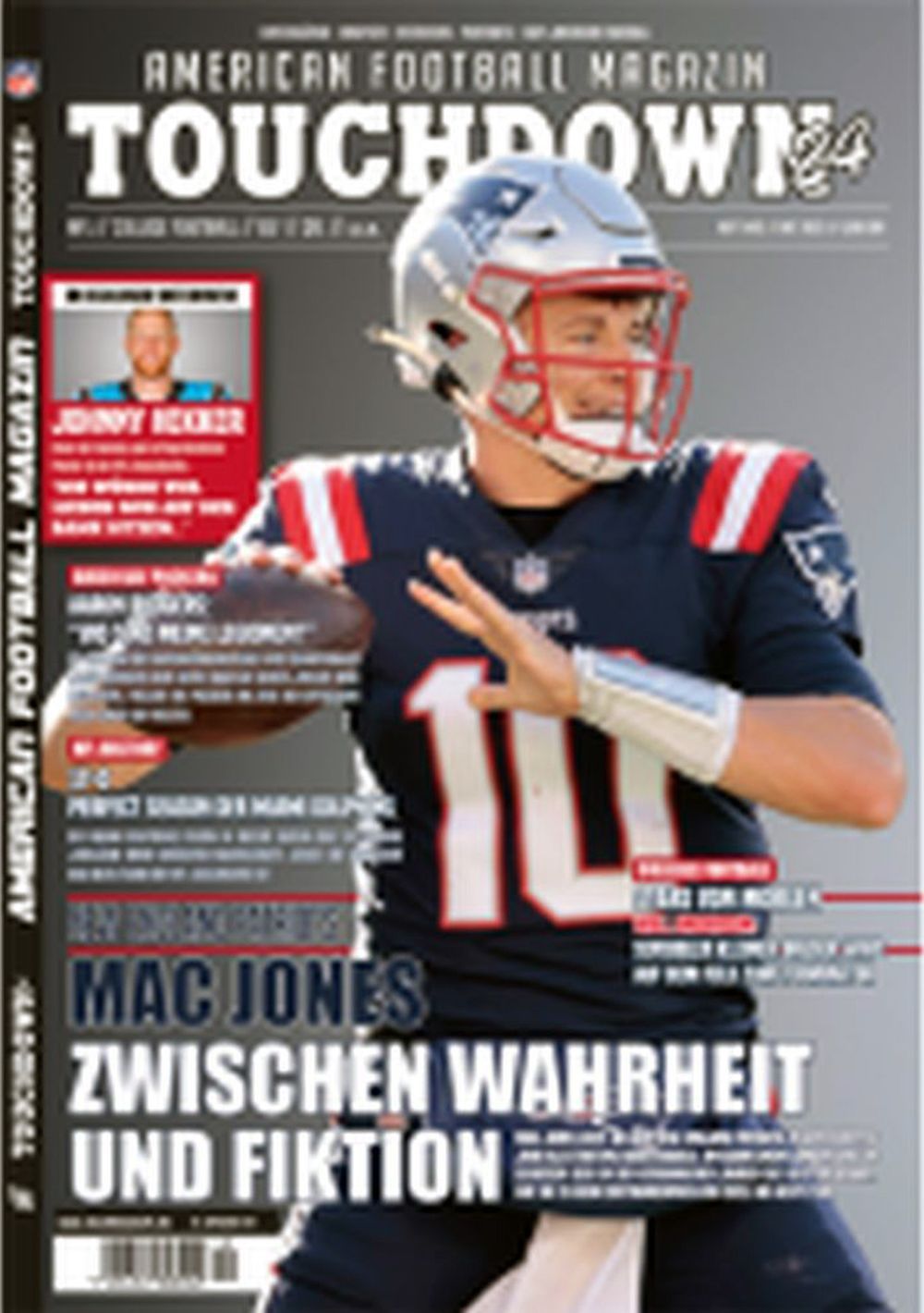 Touchdown Tijdschrift Duitsland 2022 #62 Michael McCorkle Mac Jones Originele uitgave