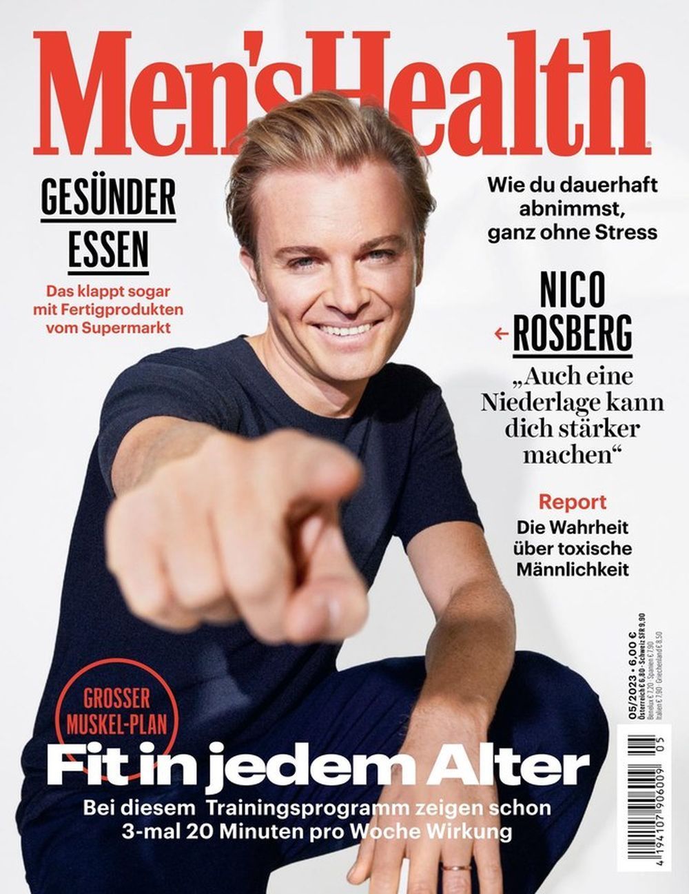 Mens Health Tijdschrift Duitsland 2023-05 Nico Rosberg Originele uitgave