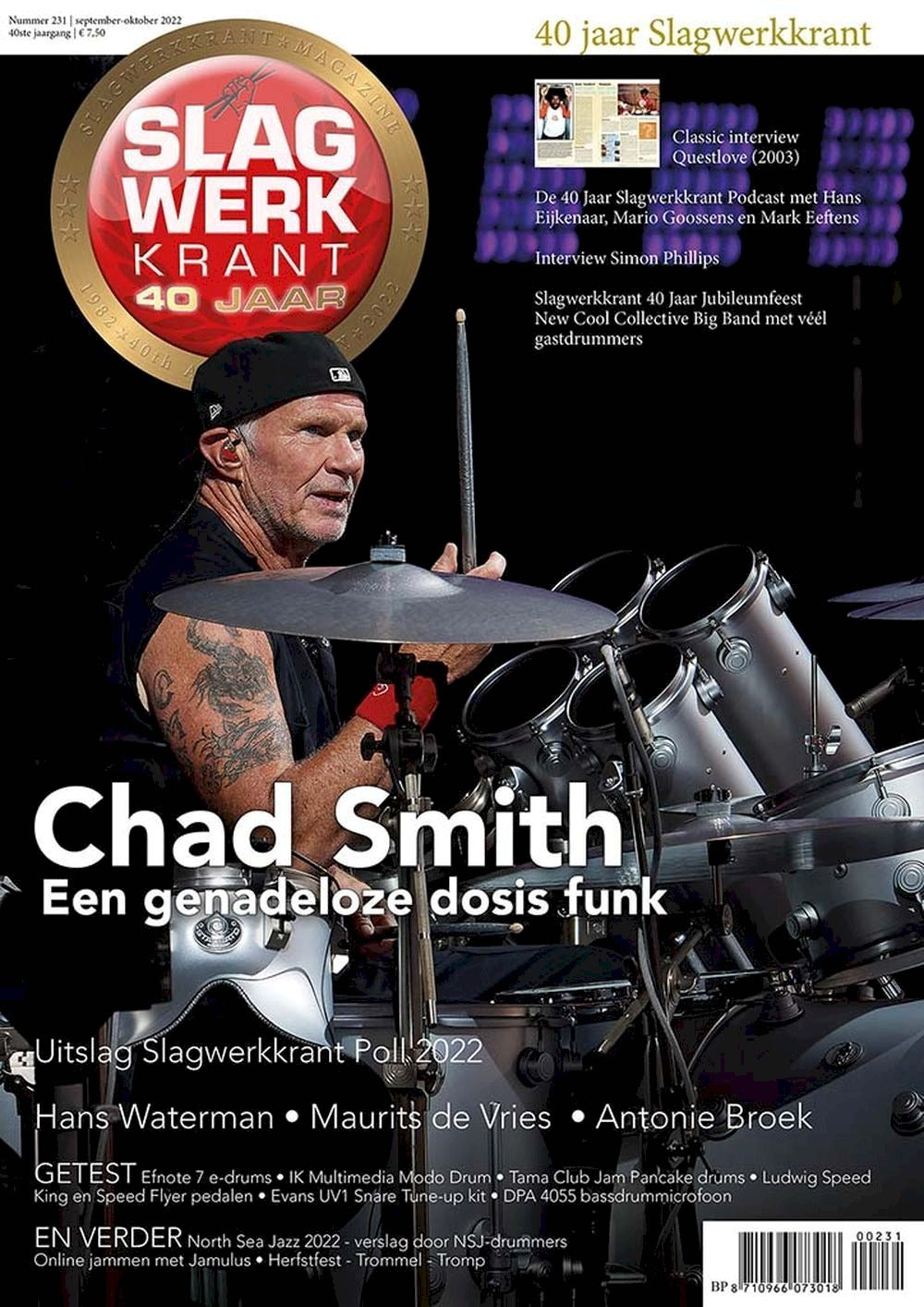 Slagwerkkrant Magazin Niederlande 2022 #231 Chad Smith Hans Waterman