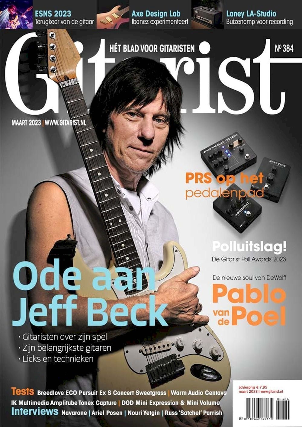 Gitarist Tijdschrift Nederland 2023 #384 Jeff Beck Navarone Ariel Posen Originele uitgave