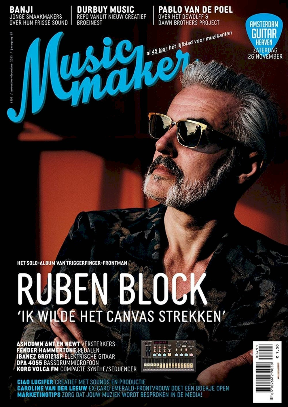Musicmaker Rivista Paesi Bassi 2022 #491 Ruben Block Pablo Van De Poel Edizione originale