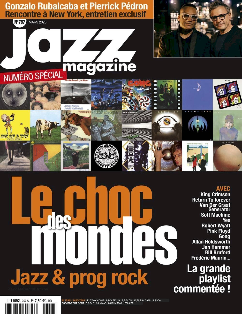 Jazz Tijdschrift Frankrijk 2023 #757 Gonzalo Rubalcaba Pierrick Pedron King Crimson Originele uitgave