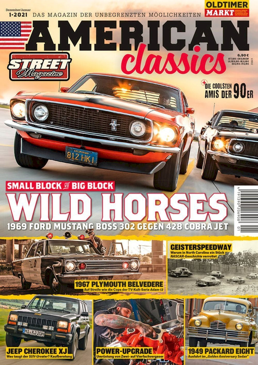 American Classics Magazin Deutschland 2021-01 Ford Mustang Boss Plymouth Belvedere