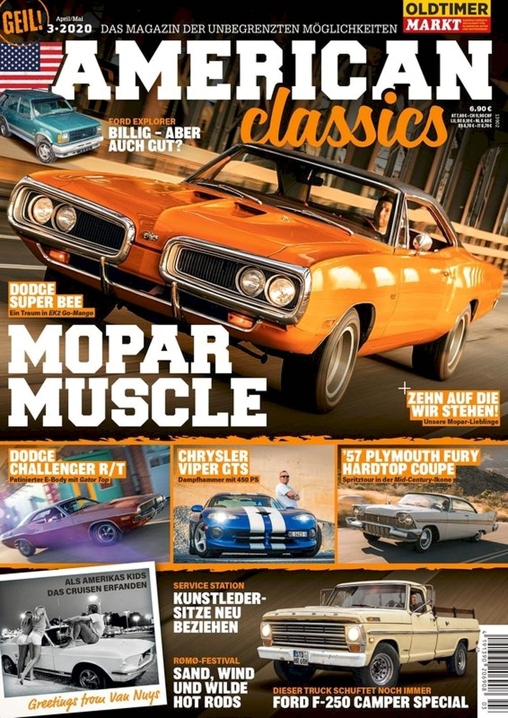 American Classics Magazin Deutschland 2020-03 Dodge Super Bee Plymouth Fury Mopar
