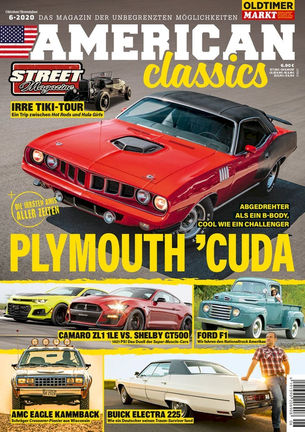 American Classics Magazin Deutschland 2020-06 Plymouth Barracuda Chevrolet Camaro