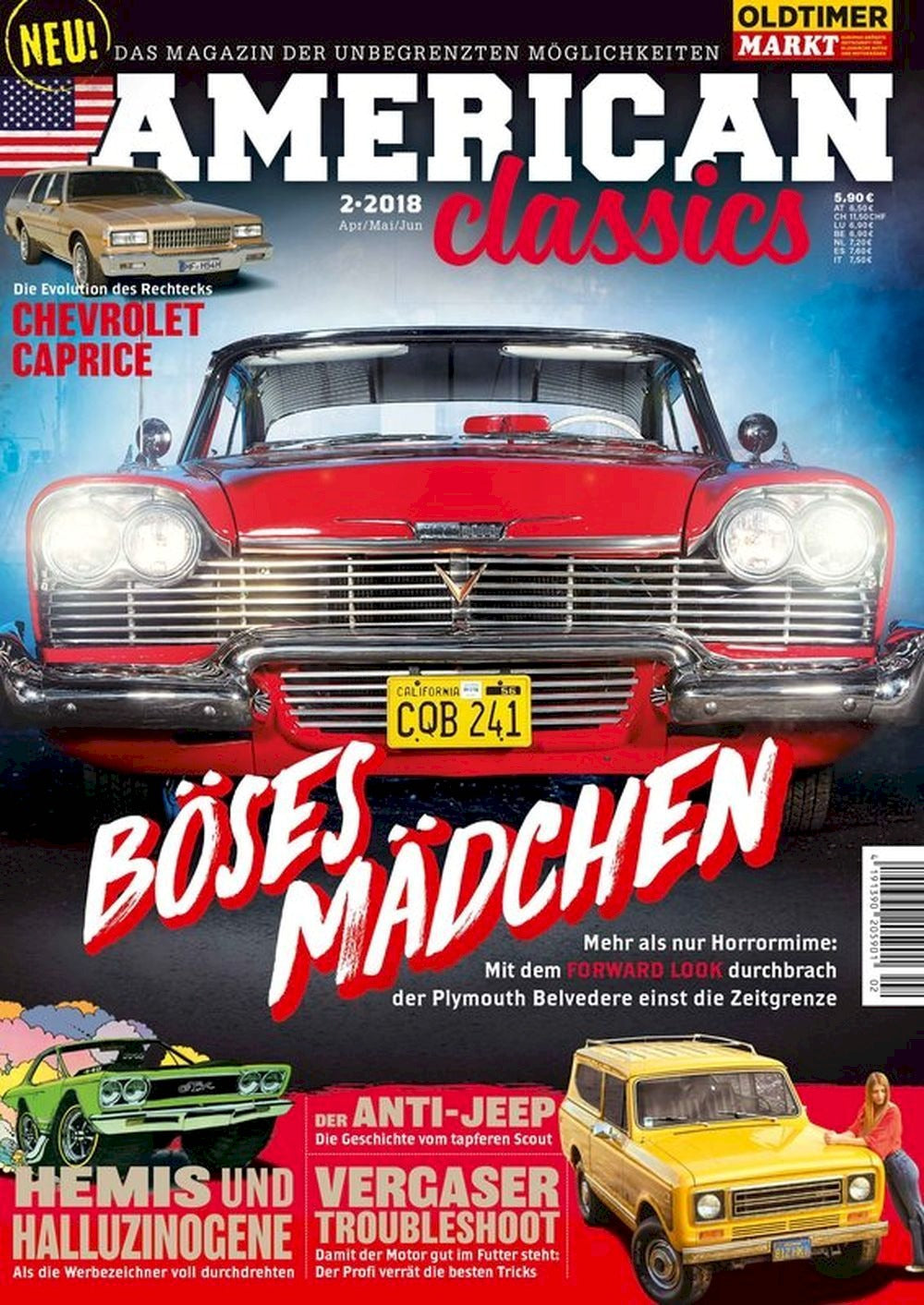 American Classic Magazin Deutschland 2018-02 Chevrolet Caprice American Classic Cars Plymouth Belvedere