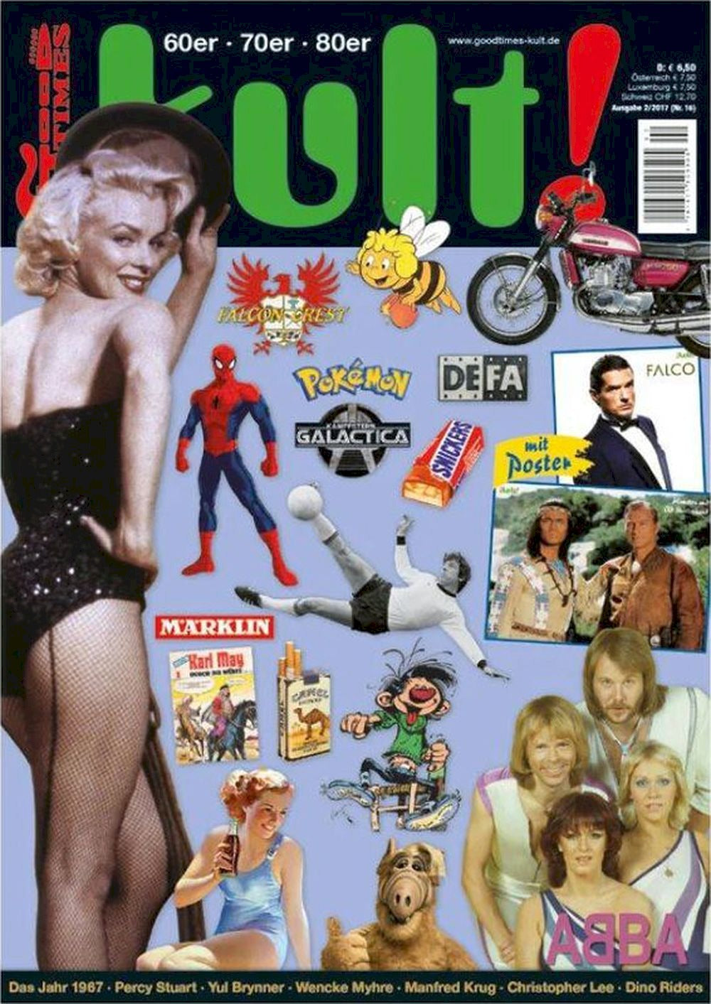Kult Magazin Deutschland 2017 #16 Marilyn Monroe Abba
