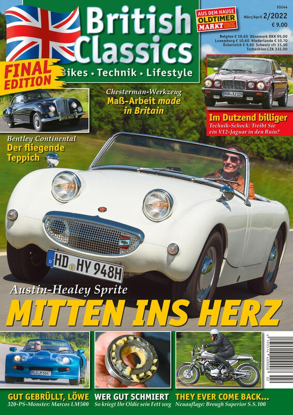 British Classics Magazin Deutschland 2022-02 Austin-Healey Sprite Maros LM 500