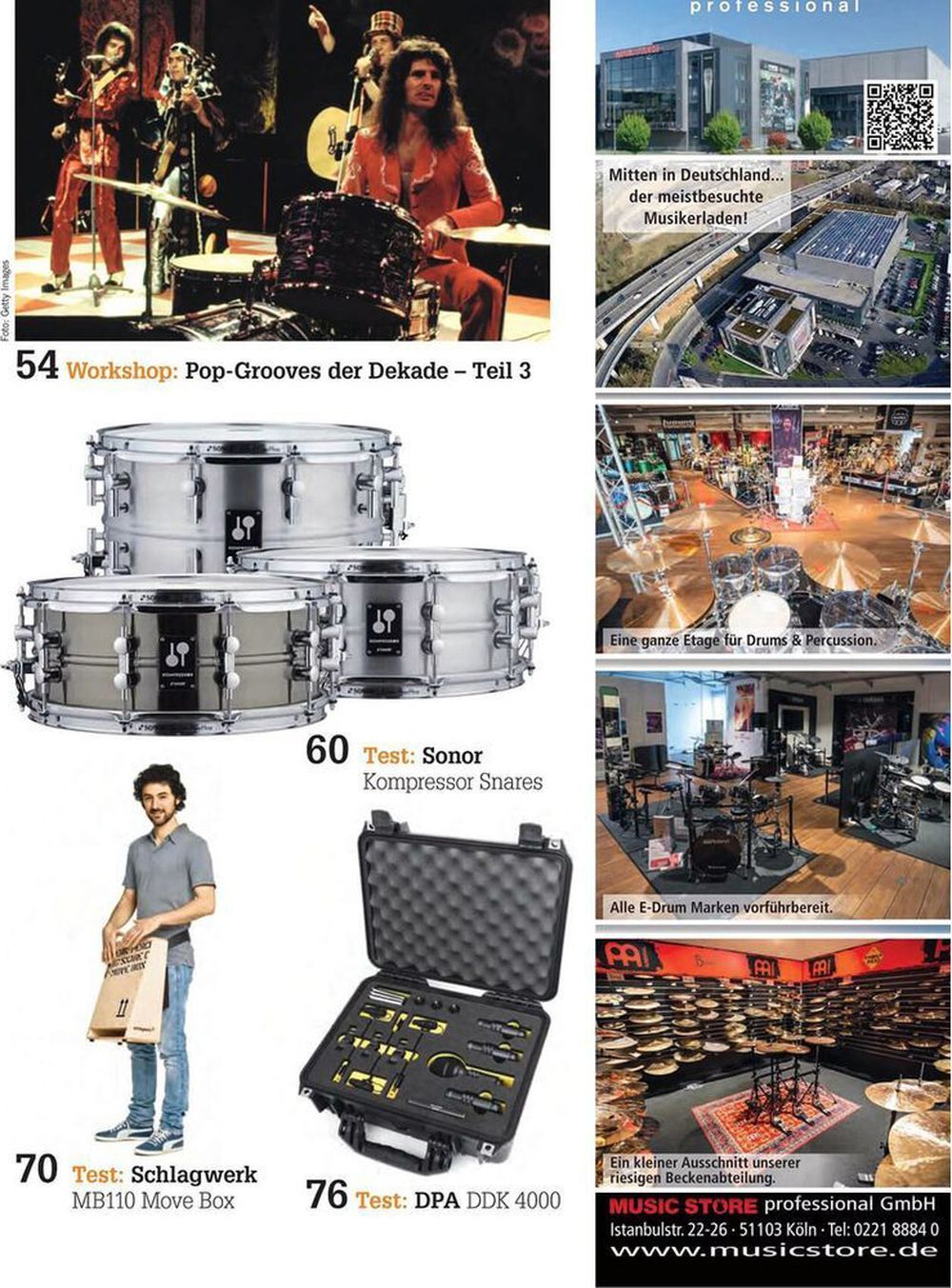 Drumheads Magasin Tyskland 2023-03 Morgan Berthet Thom Sonny Green Jake Barnabas Originaludgave