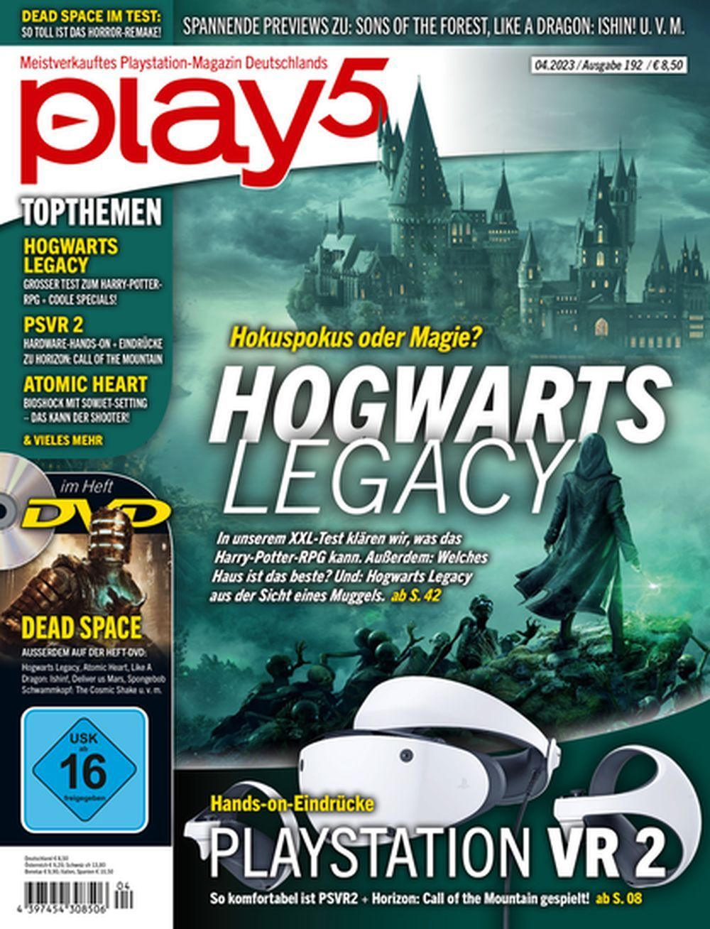 Play5 Magazin Deutschland 2023-04 Hogwarts Legacy Dead Space