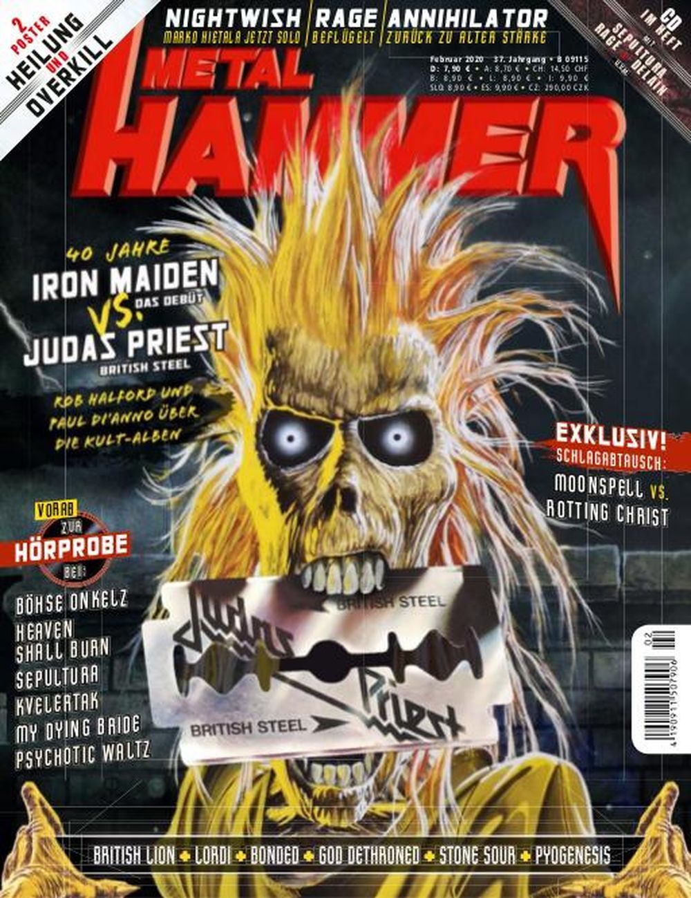 Metal Hammer Magazin Deutschland 2020-02 Iron Maiden Judas Priest