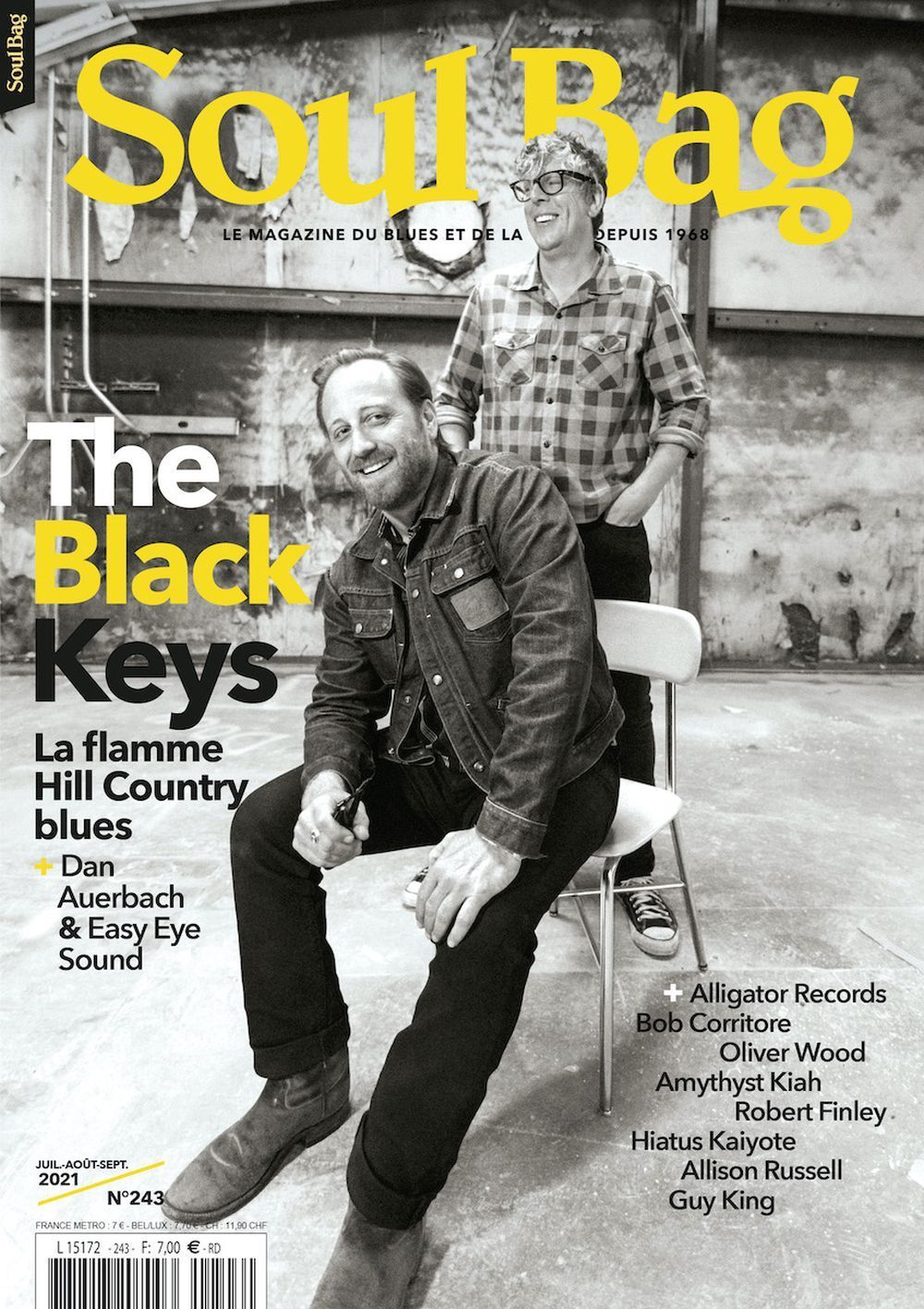 Soul Bag Tijdschrift Frankrijk 2021 #243 The Black Keys Bruce Iglauer Bob Corritore Oliver Wood Originele uitgave