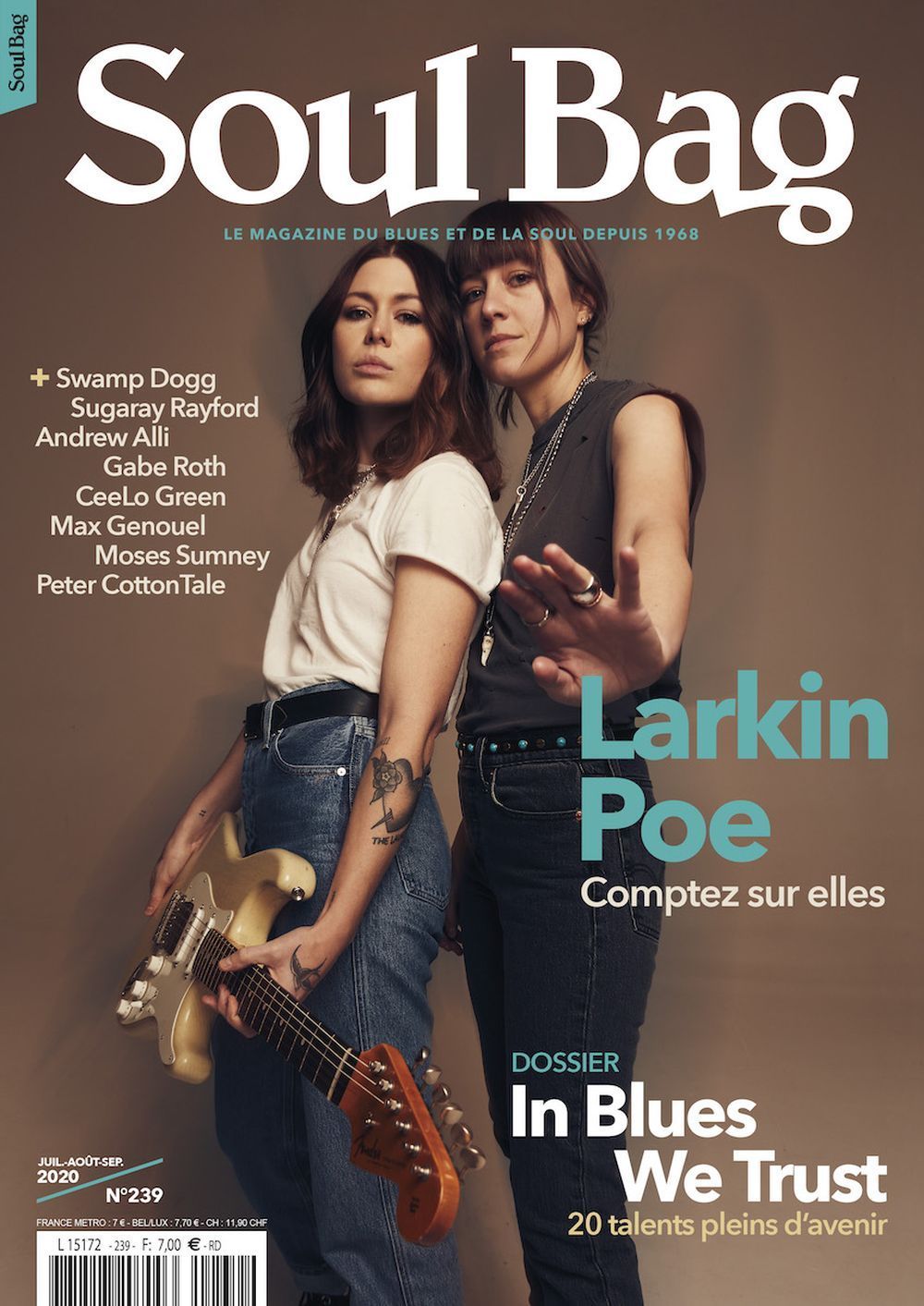 Soul Bag Revista Francia 2020 #239 Larkin Poe Swamp Dogg Edición original