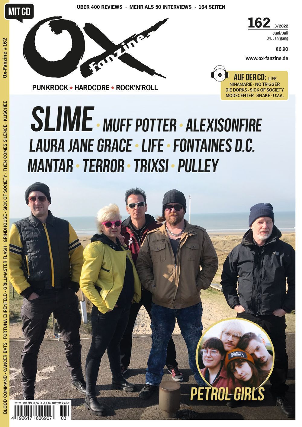 Ox Fanzine Allemagne 2022 #162 Slime Muff Potter Petrol Girls Alexisonfire Laura Jane Grace Édition originale