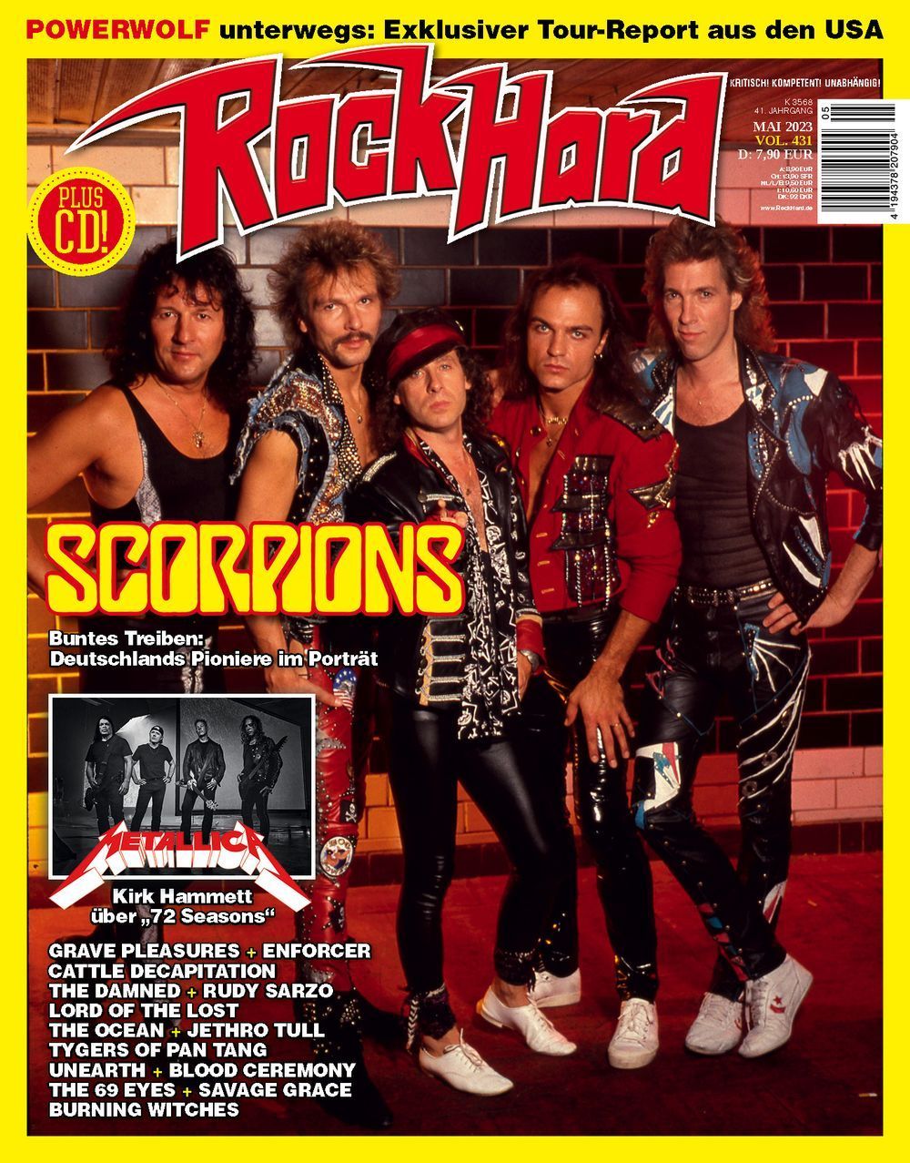 Rock Hard Magazin Deutschland 2023 #431 Scorpions Metallica Powerwolf