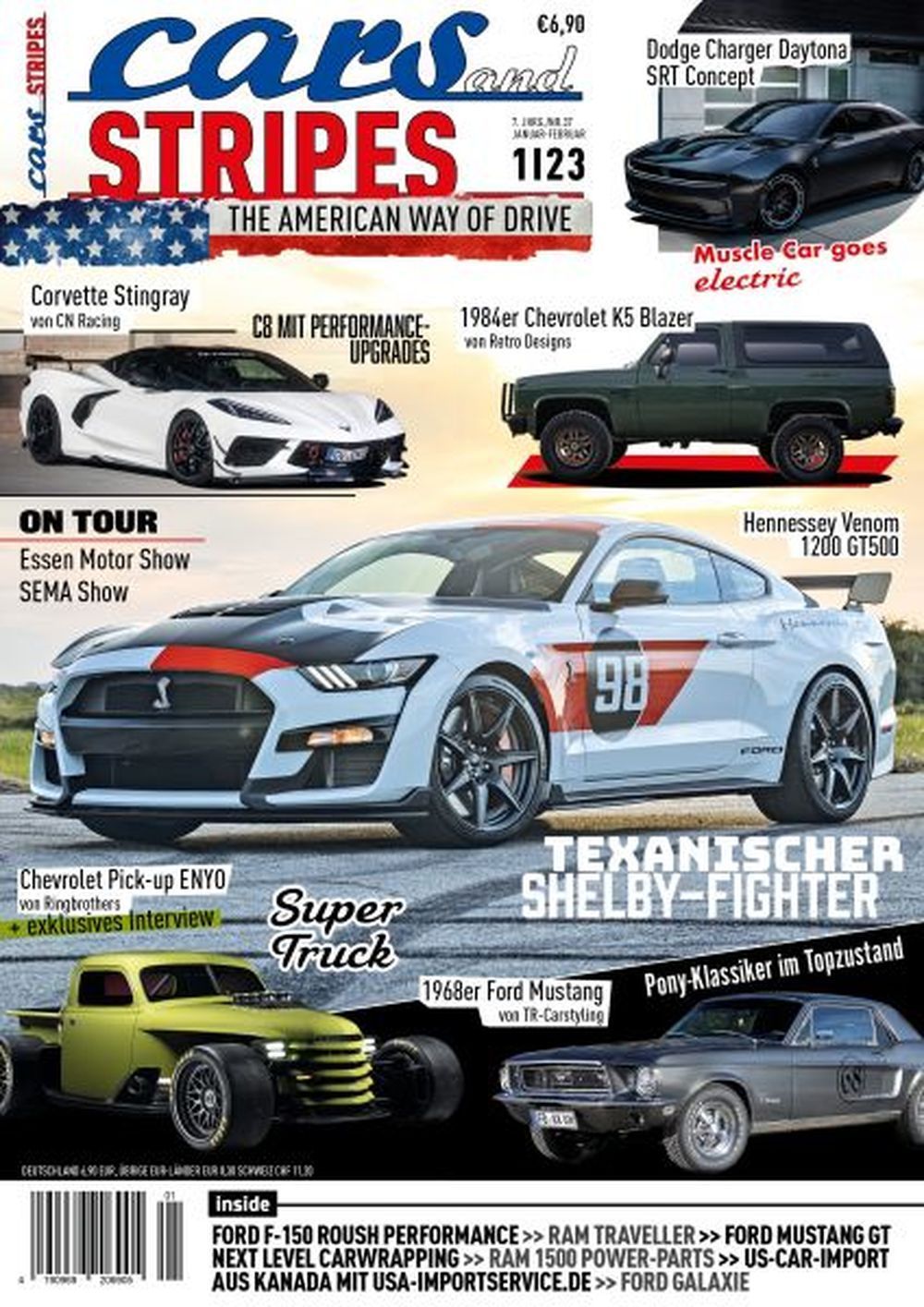 Cars And Stripes Tijdschrift Duitsland 2023-01 Originele uitgave