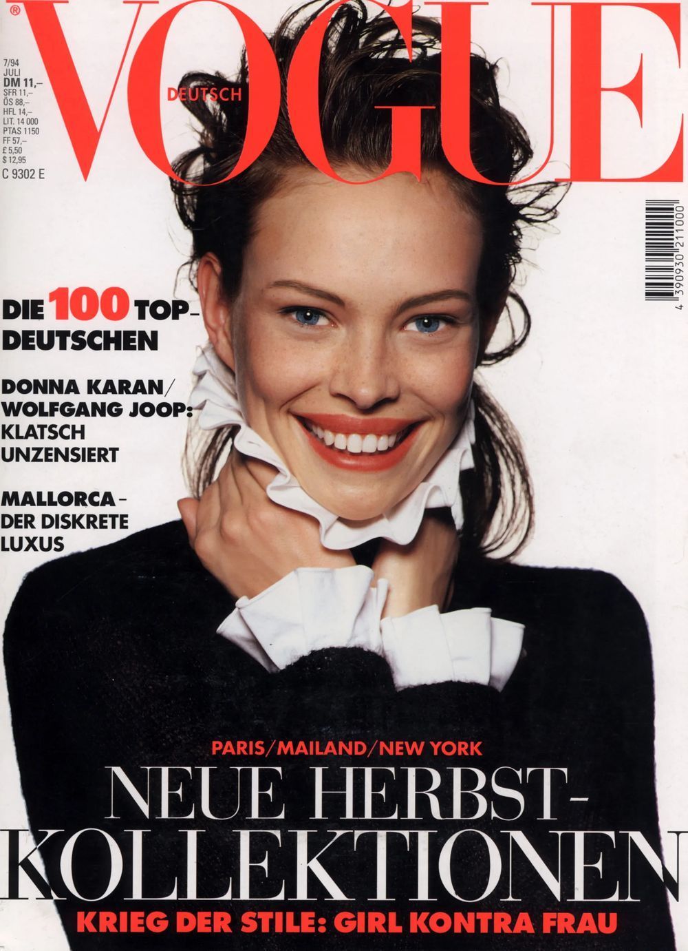Vogue Lehti Saksa 1994-07 – Nicole Maddox Grayson – Alkuperäinen painos