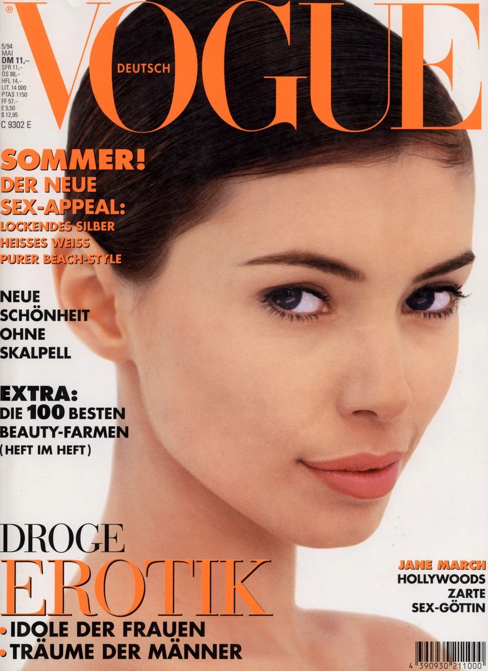 Vogue Magasin Tyskland 1994-05 Jane March Originaludgave