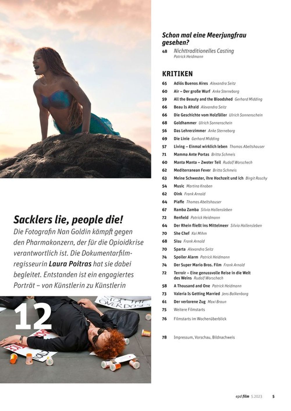 EPD Film Magazine Germany 2023-05 Nan Goldin Jack Black