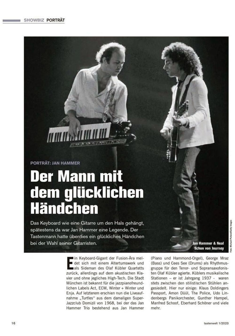 Tastenwelt Magazin Deutschland 2023-01 Nik Bärtsch Jan Hammer Hans Zimmer