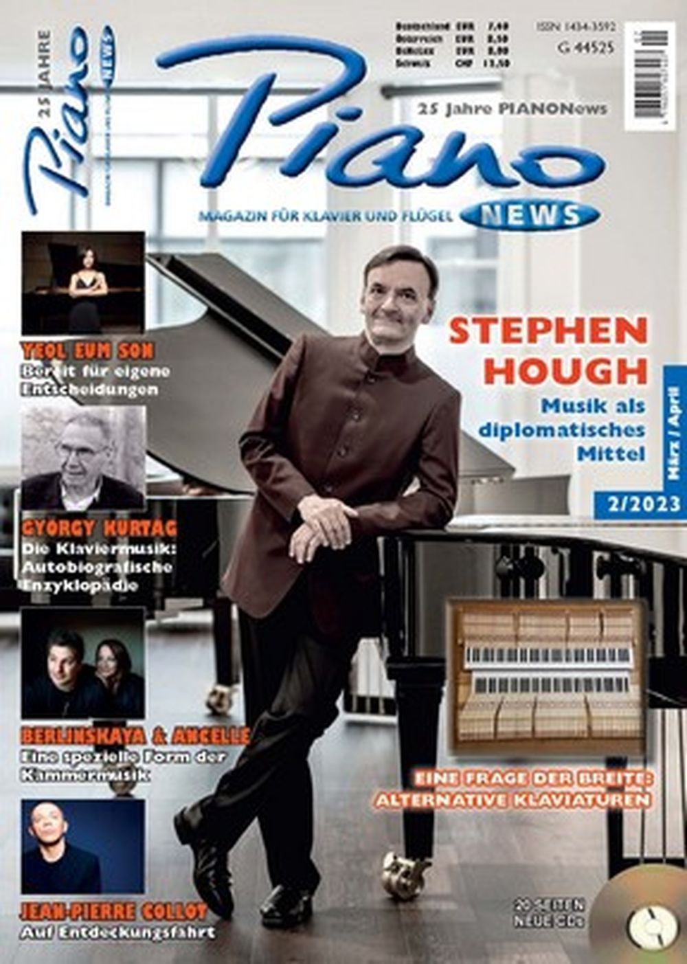 Piano News Magasin Tyskland 2023-02 Stephen Hough Jean-Pierre Collot Gyorgy Kurtag Originaludgave