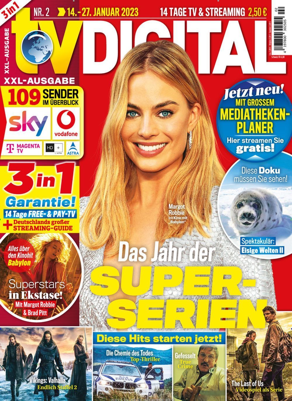 TV Digital Magasin Tyskland 2023-02 Margot Robbie Originalutgåva