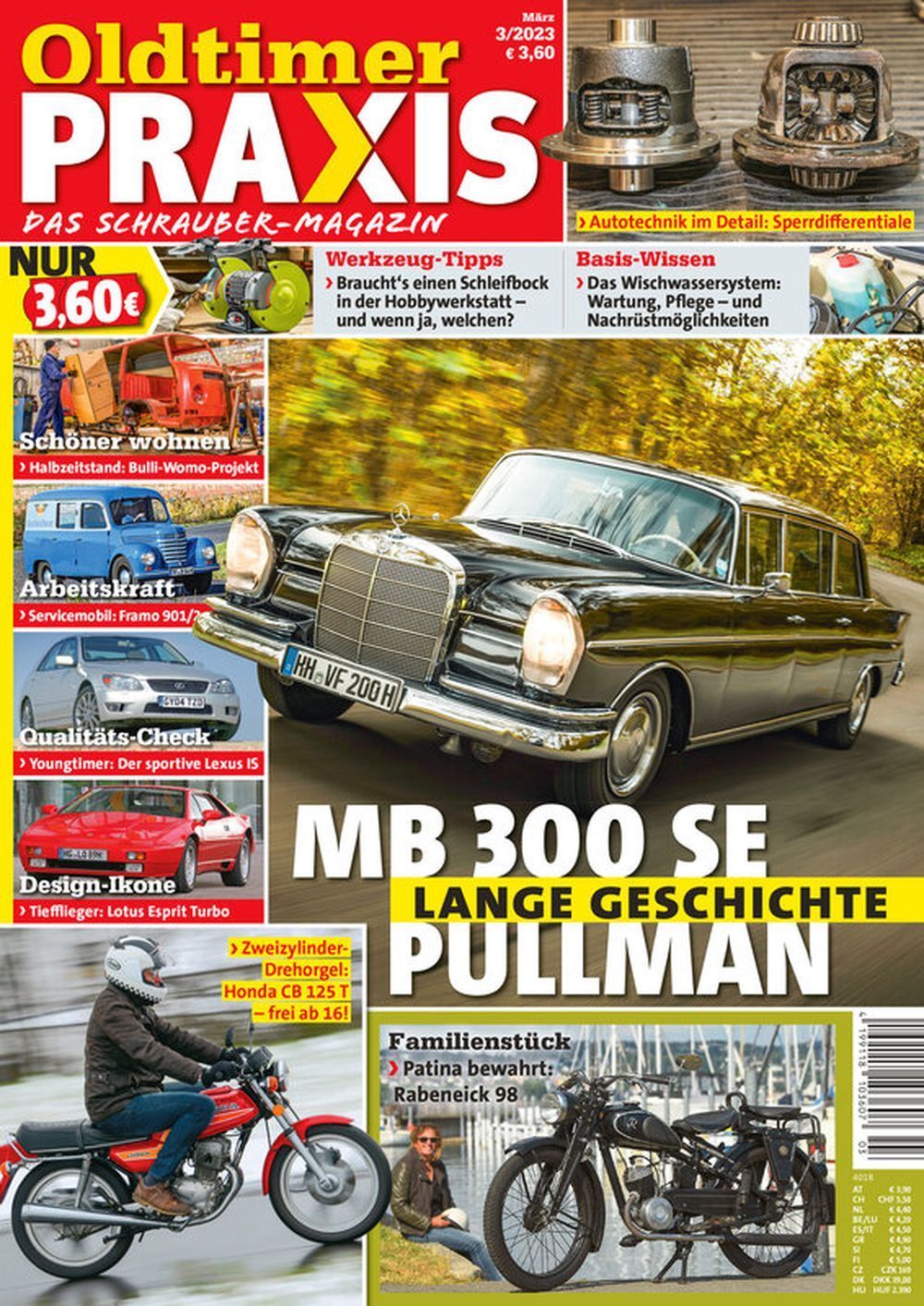 Oldtimer Praxis Magazin Deutschland 2023-03 Mercedes-Benz Pullman Framo Lotus Esprit
