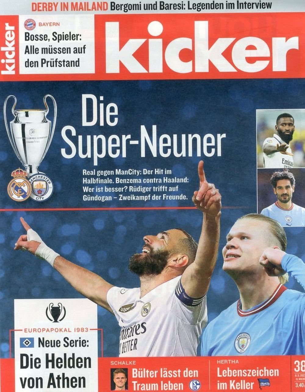 Kicker Rivista Germania 2023 Benzema Haaland Edizione originale