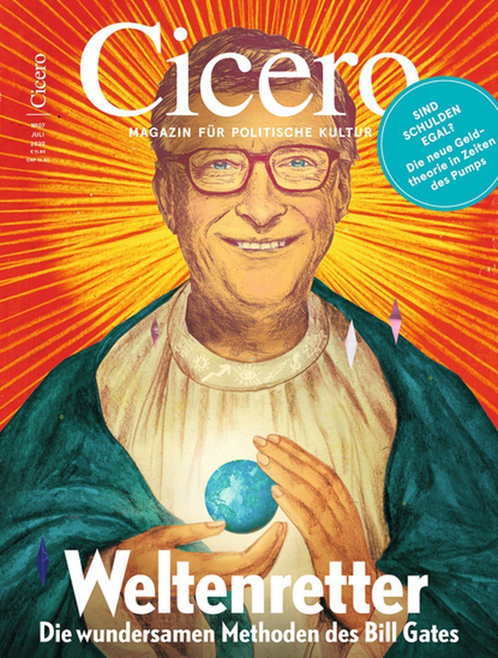 Cicero Magazine Germany 2020-07 Bill Gates Original Print Issue