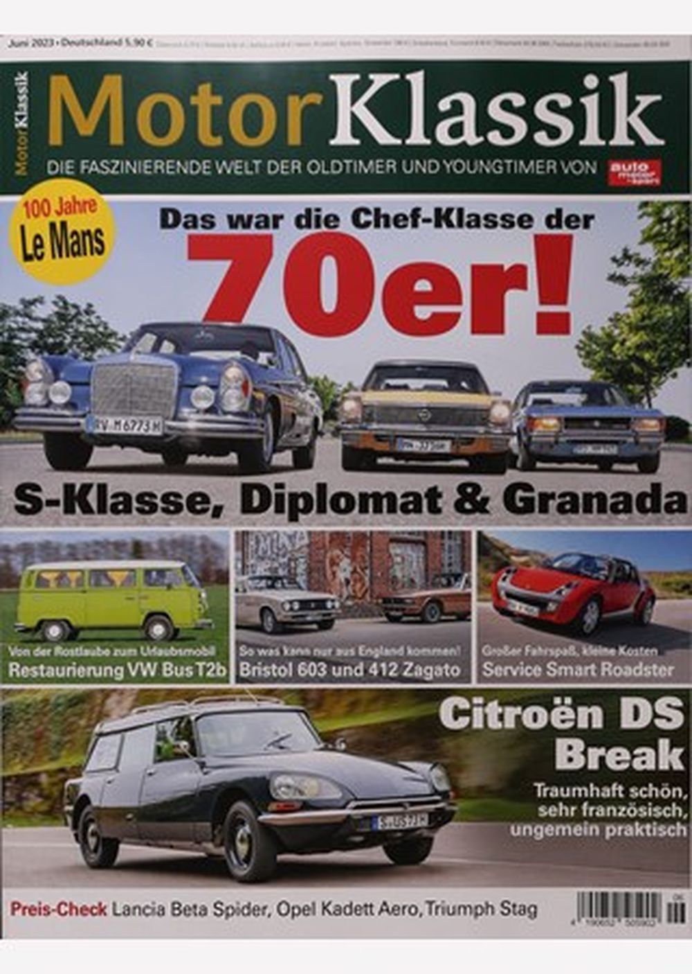 Motor Klassik Magazin Deutschland 2023-06 Bentley Citroën VW Bus
