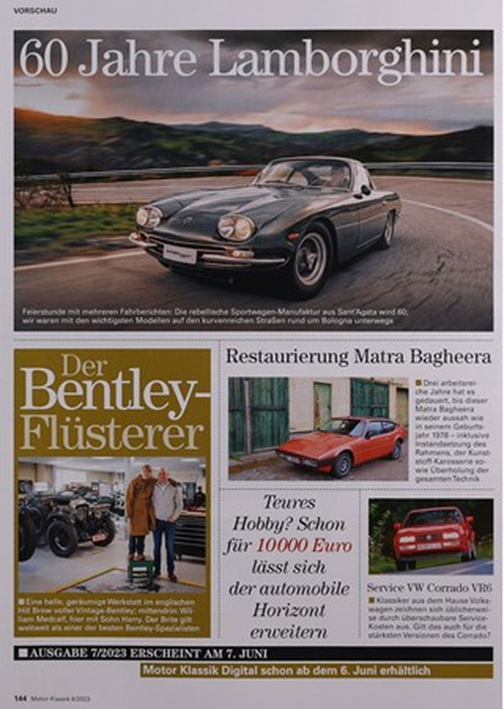 Motor Klassik Magazin Deutschland 2023-06 Bentley Citroën VW Bus