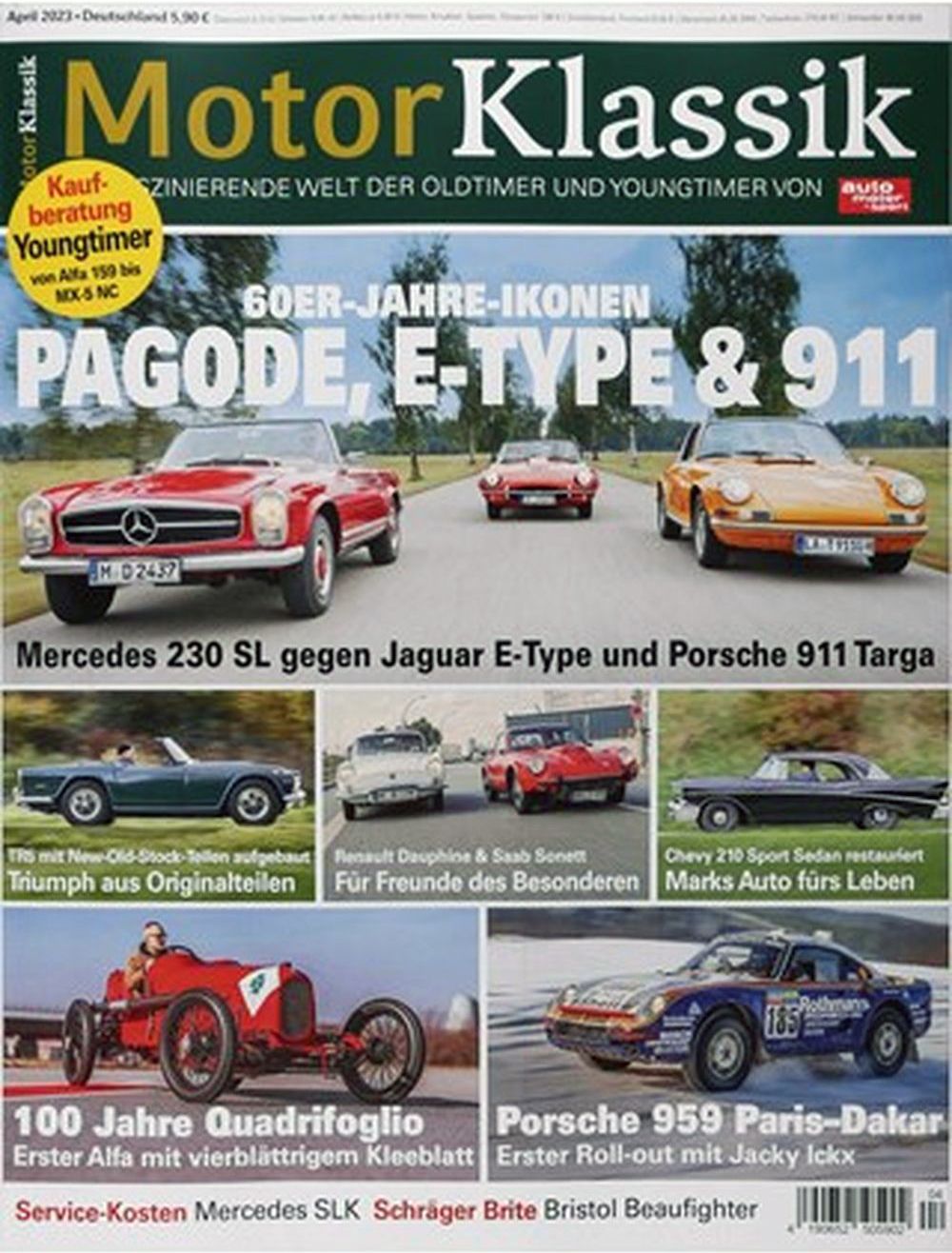 Motor Klassik Magazin Deutschland 2023-04 Quadrifoglio Triumph Chevy