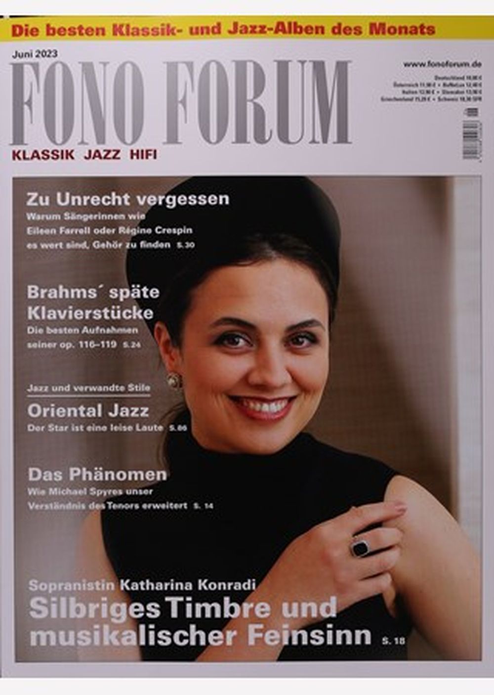 Fono Forum Magasin Tyskland 2023-06 Katharina Konradi Christopher Ward Originalutgåva