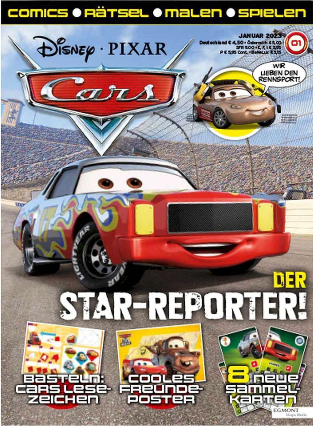 Disney Cars Magasin Tyskland 2023-01 Originalutgåva + Present