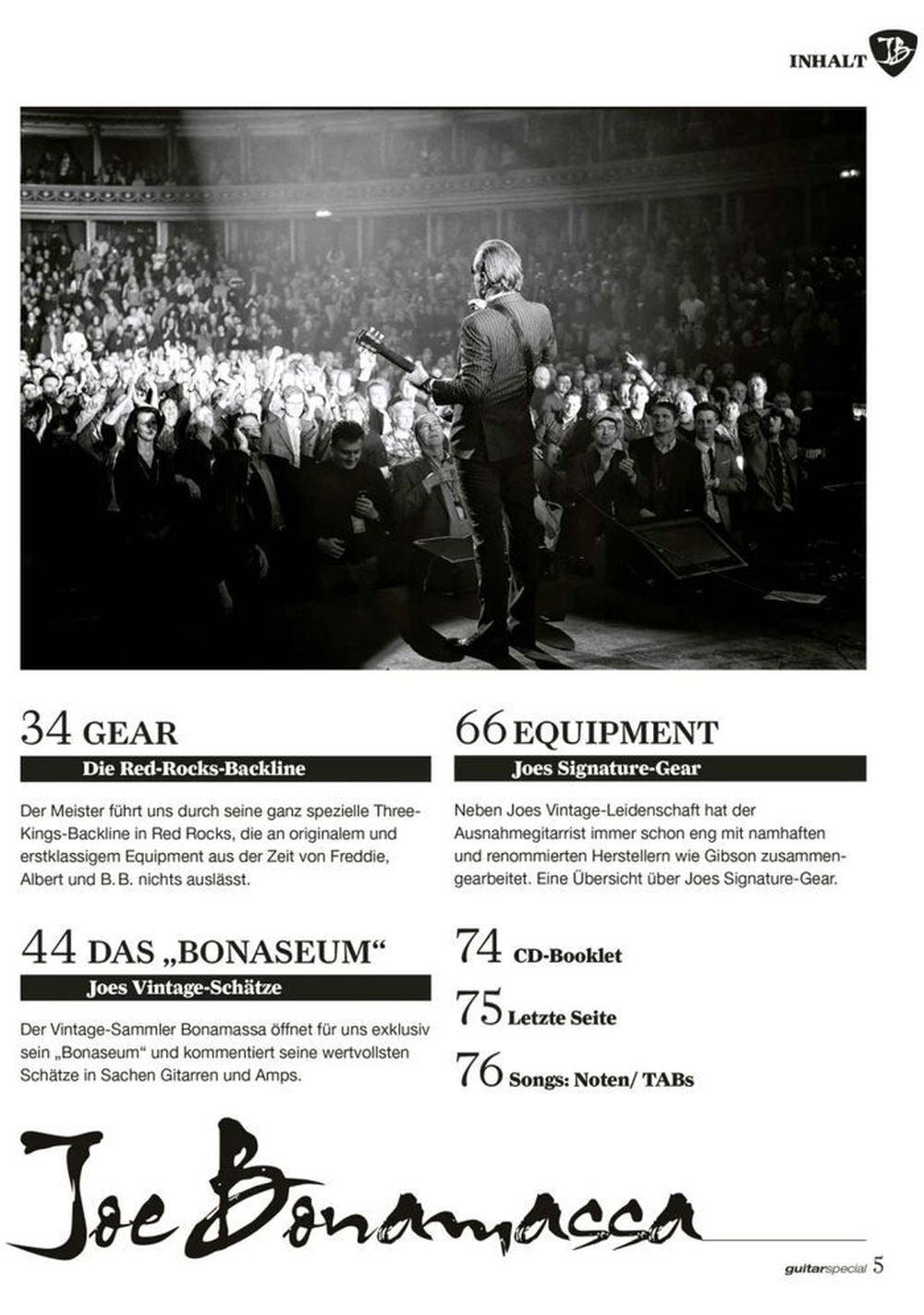 Guitar Spezial Magazin Deutschland 2016 Joe Bonamassa