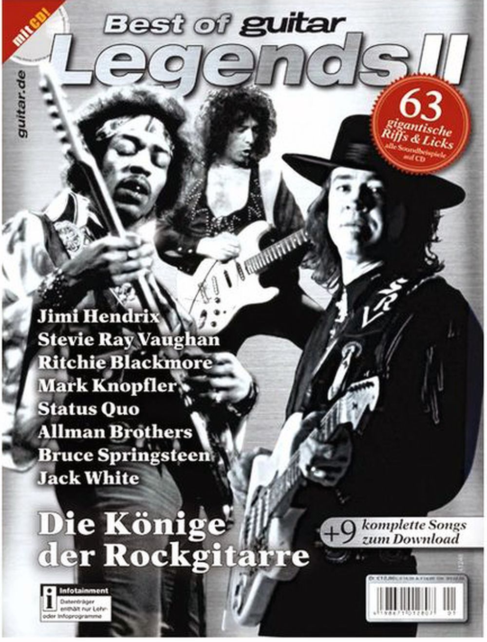 Guitar Spezial Lehti Saksa 2014 Jimi Hendrix Ritchie Blackmore Stevie Ray Vaughan Alkuperäinen painos
