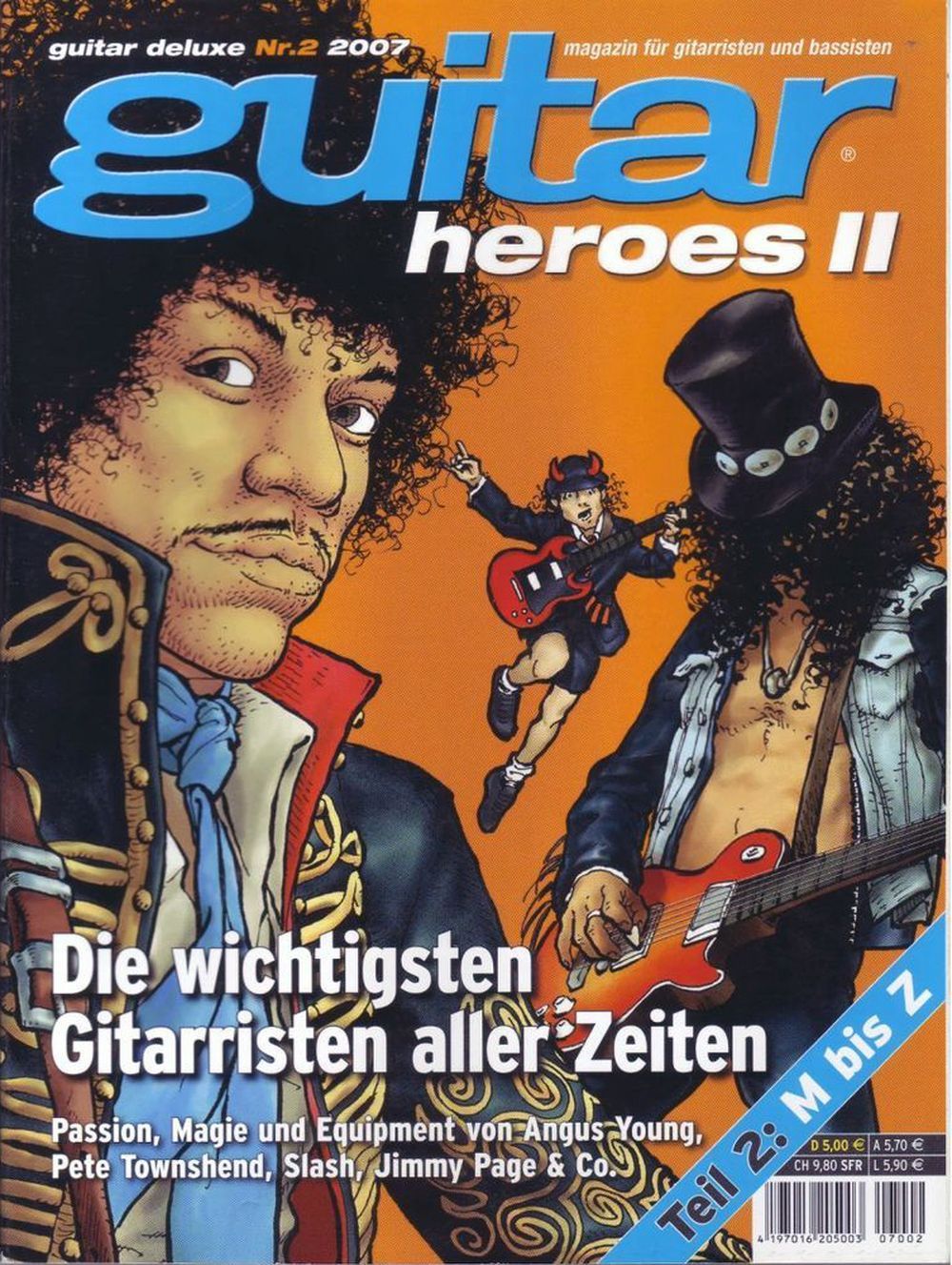 Guitar Spezial Tijdschrift Duitsland 2007 Jimi Hendrix Angus Young Slash Jimmy Page Originele uitgave