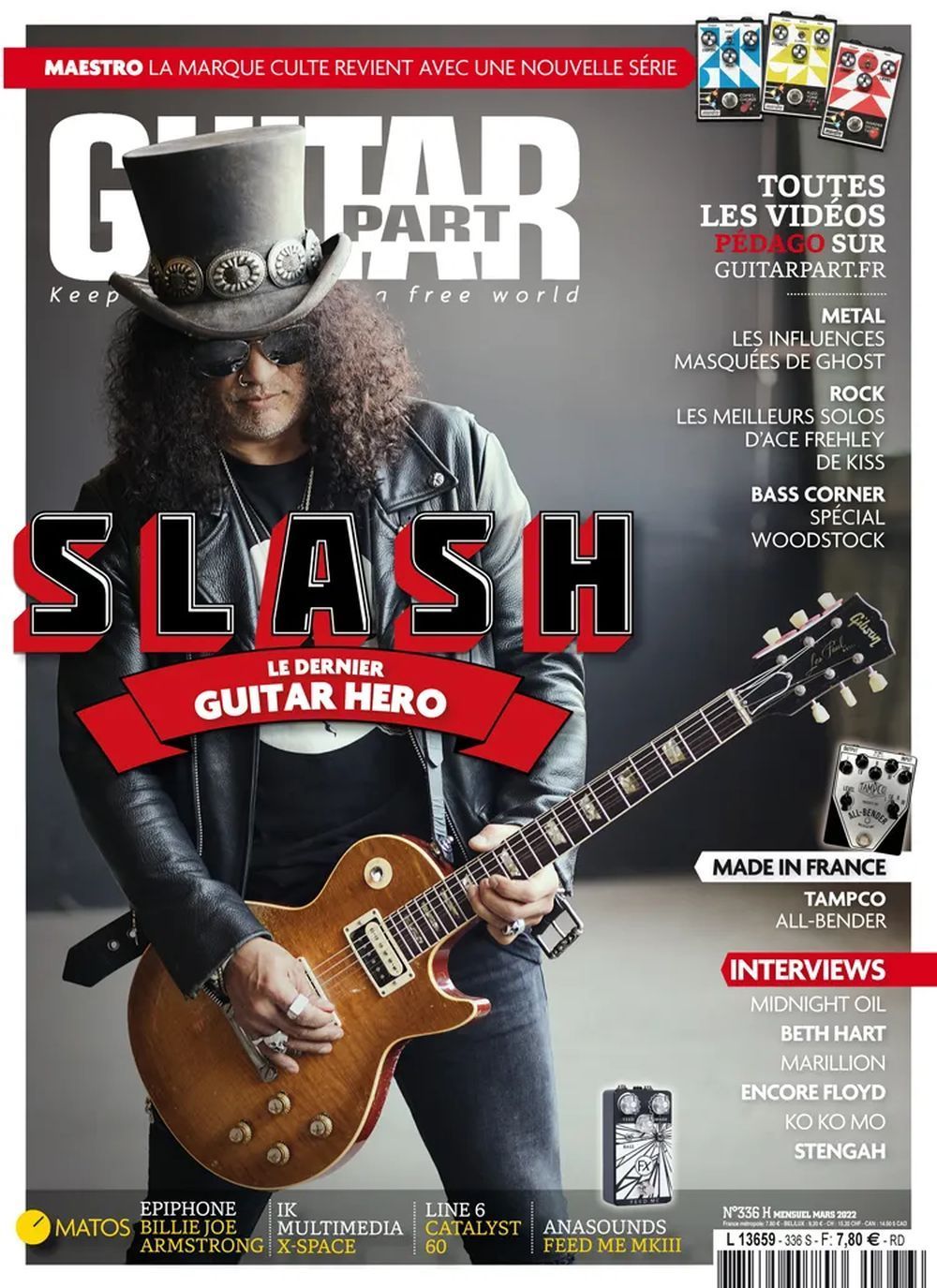 Guitar Part Magazin Frankreich 2023 #336 Slash Ghost Kiss Woodstock