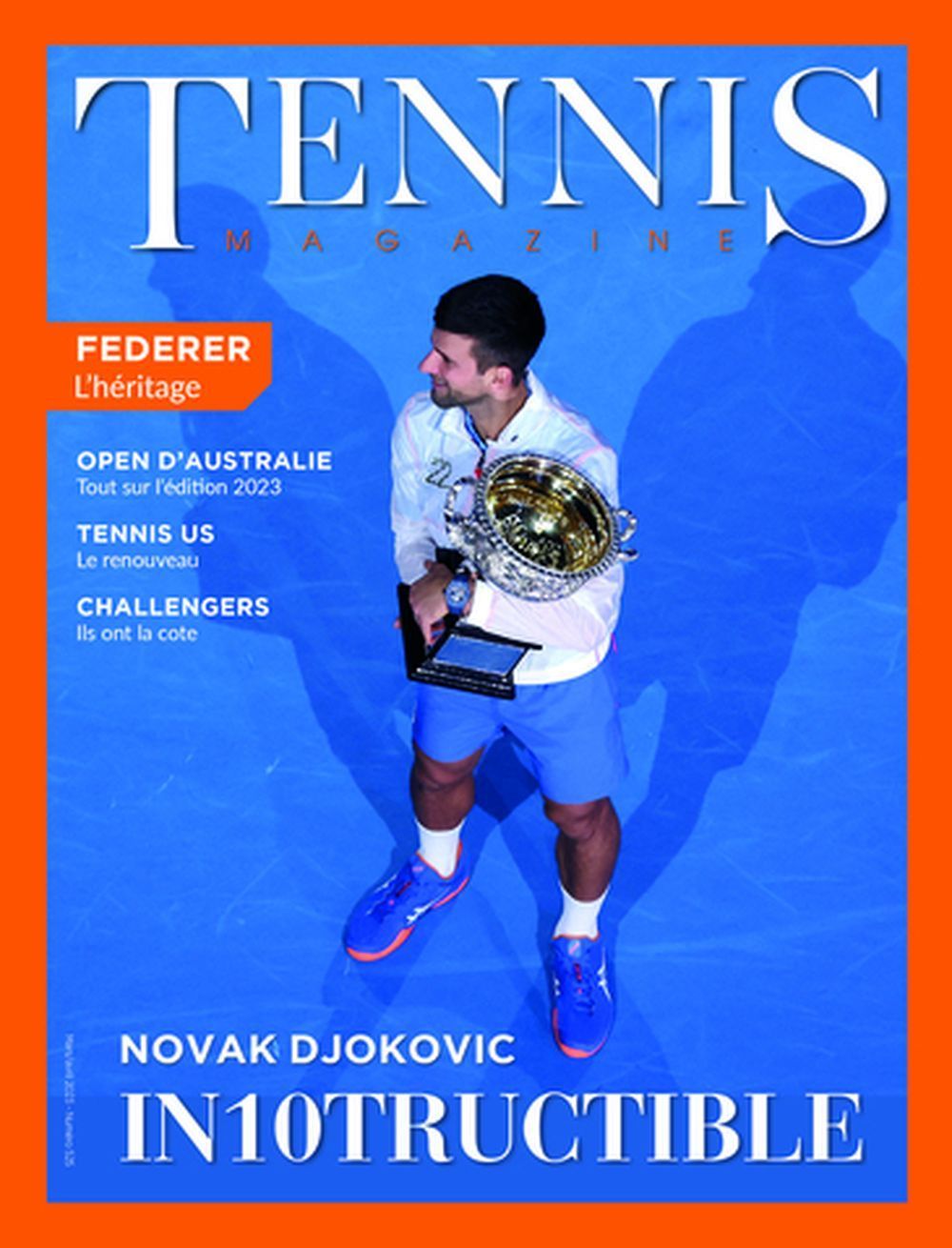 Tennis Tijdschrift Frankrijk 2023 #525 Novak Djokovic Roger Federer Originele uitgave