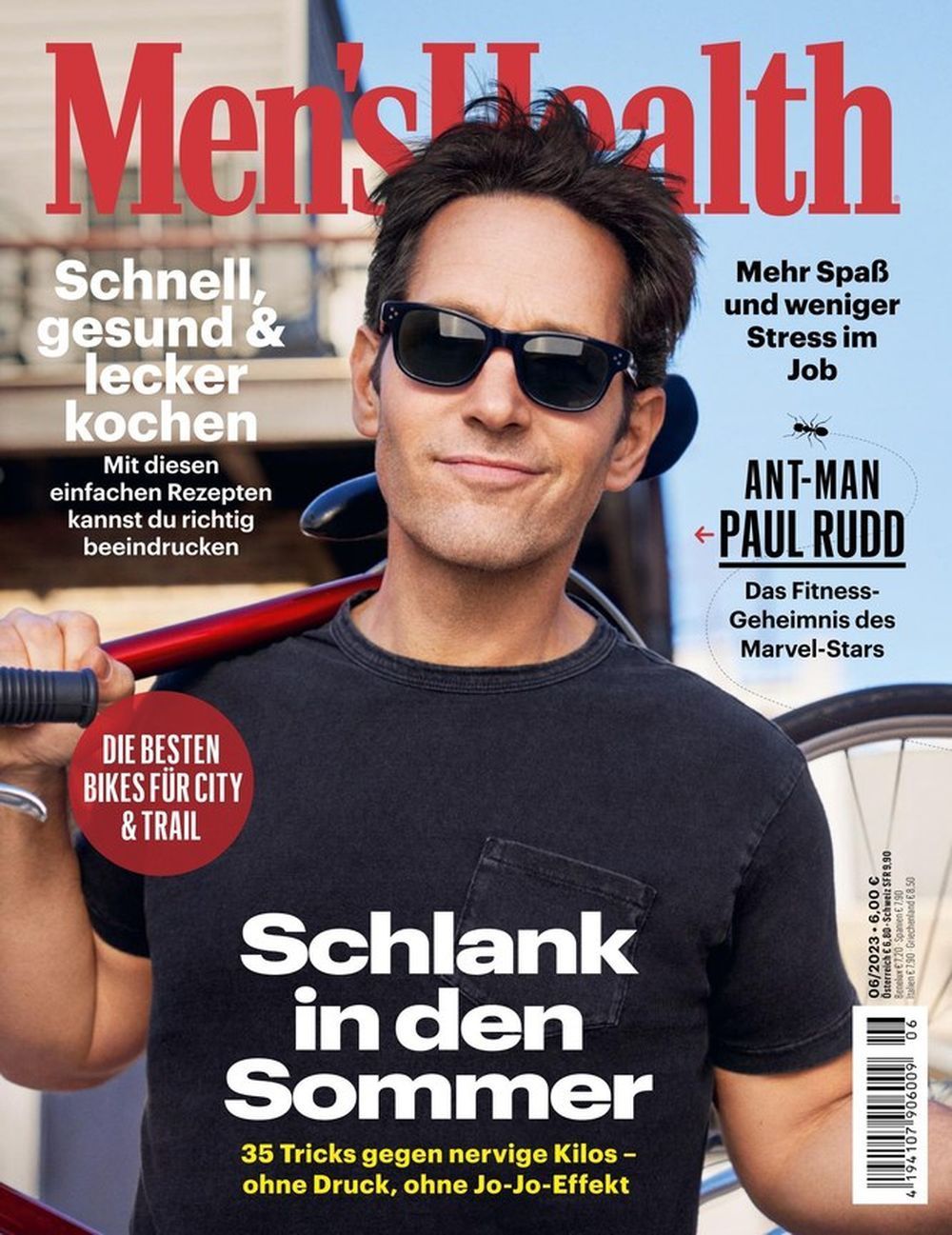 Mens Health Tijdschrift Duitsland 2023-06 Paul Rudd Originele uitgave