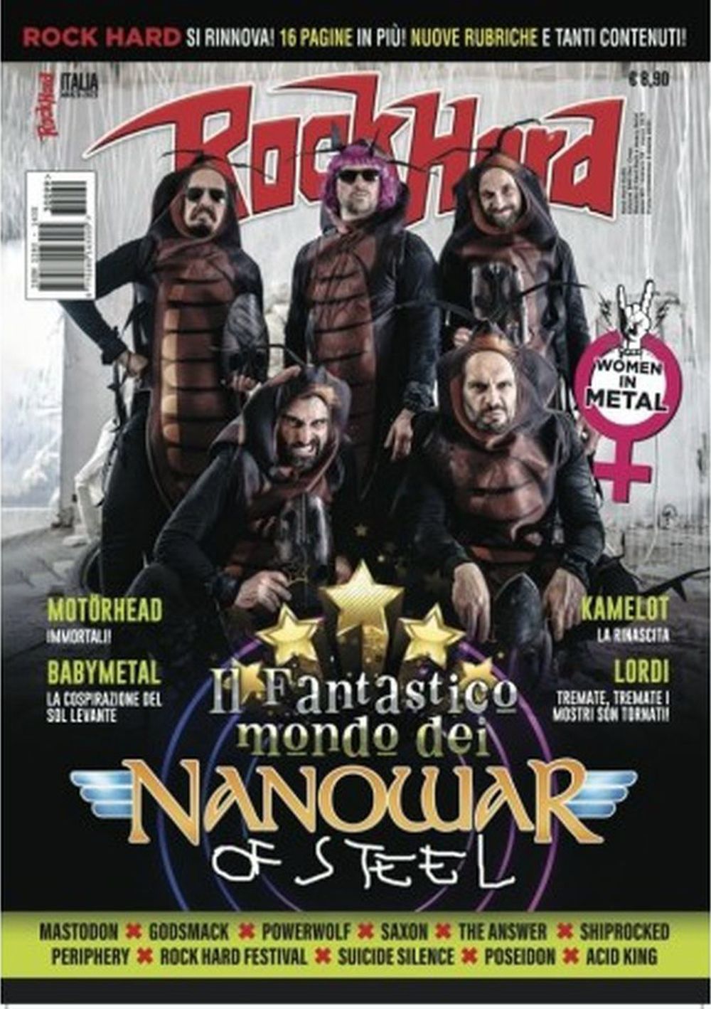Rock Hard Magasin Italien 2023-03 Manowar Kamelot Babymetal Lordi Motörhead Originaludgave