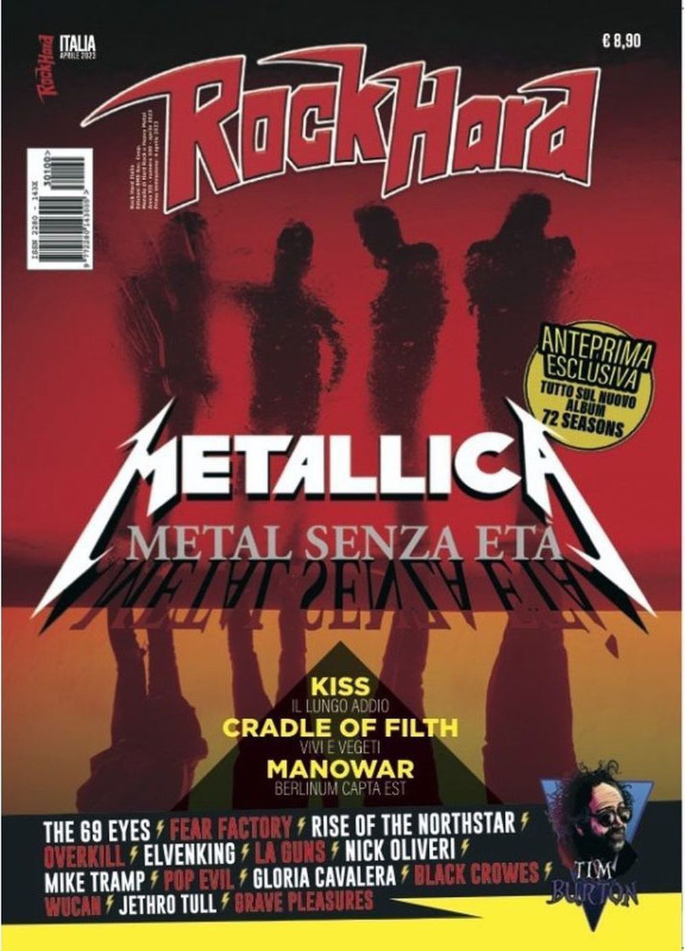 Rock Hard Revista Italia 2023-04 Metallica Rise Of The Northstar Angus MCSIX Edición original