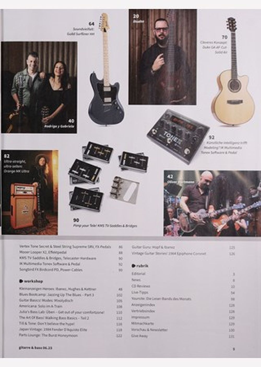 Gitarre & Bass Magazin Deutschland 2023-06 Nuno Bettencourt The Sixters Connor Selby