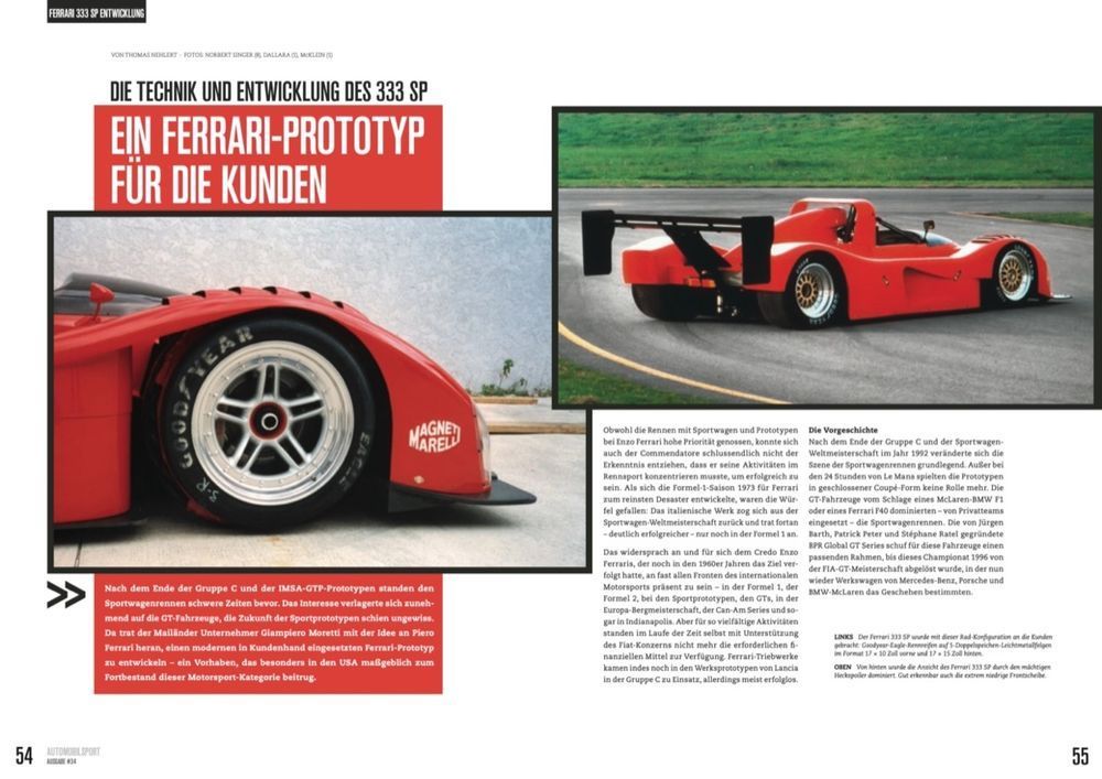 Automobilsport Magazin Deutschland 2023 #34 Ferrari 333 SP
