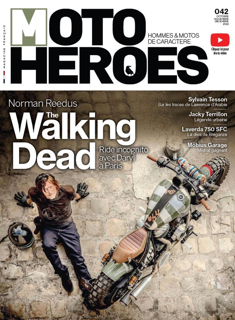 Moto Heroes Magazin Frankreich 2022 #42 Norman Reedus Sylvain Tesson